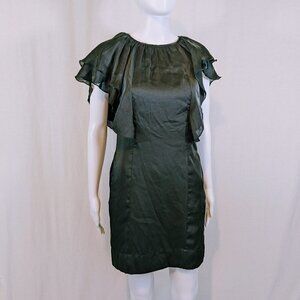 Max & Cleo Black Flutter Sleeve Dress Black Size Small